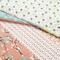 Blue Yellow Pink Cotton Quilt Set 3-Piece Lightweight Bedding